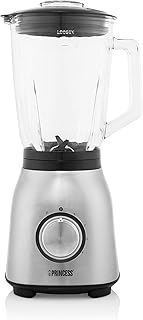 Princess 212091 Stainless Steel Blender, Four Speed Settings, Pulse Function, 1.5 L, 6 Stainless Steel Blades, 1000 W