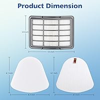 Vista 5 de Paquete de 4+2 filtros para Shark Vacuum Navigator Lift Away Filtro de repuesto para modelos NV350 NV351 NV352 NV355 NV356E NV360 UV440 UV540 CU500
