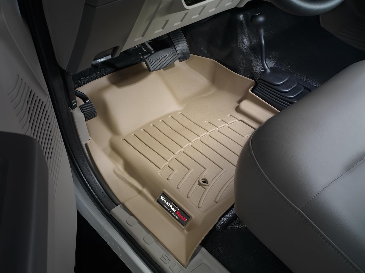 WeatherTech Custom Fit FloorLiners for Ford Super Duty, Super Duty, Super Duty - 1st Row (451261), Tan