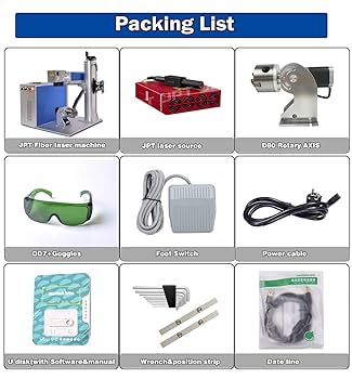 Auto Focus 60W JPT MOPA Fiber Laser Engraver Machine Fiber