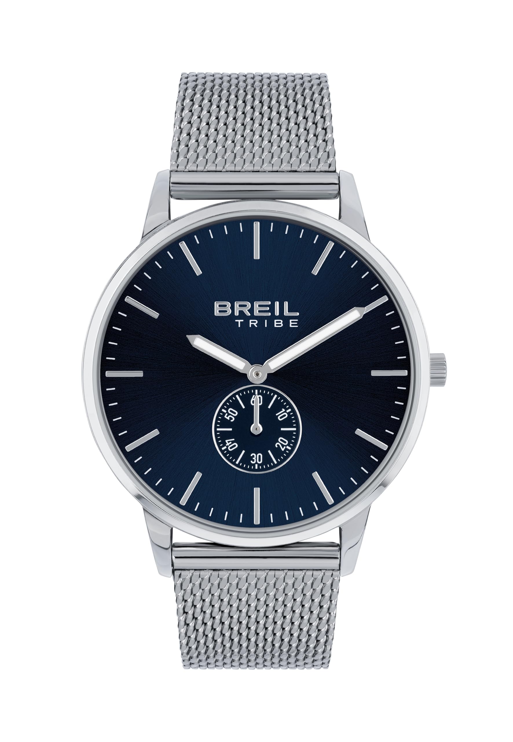 Breil, Collezione Rank, Orologio Uomo con Bracciale in Acciaio, Resistente All'Acqua, Movimento al Quarzo VJ43, Cassa 40 mm, Chiusura con Pulsanti