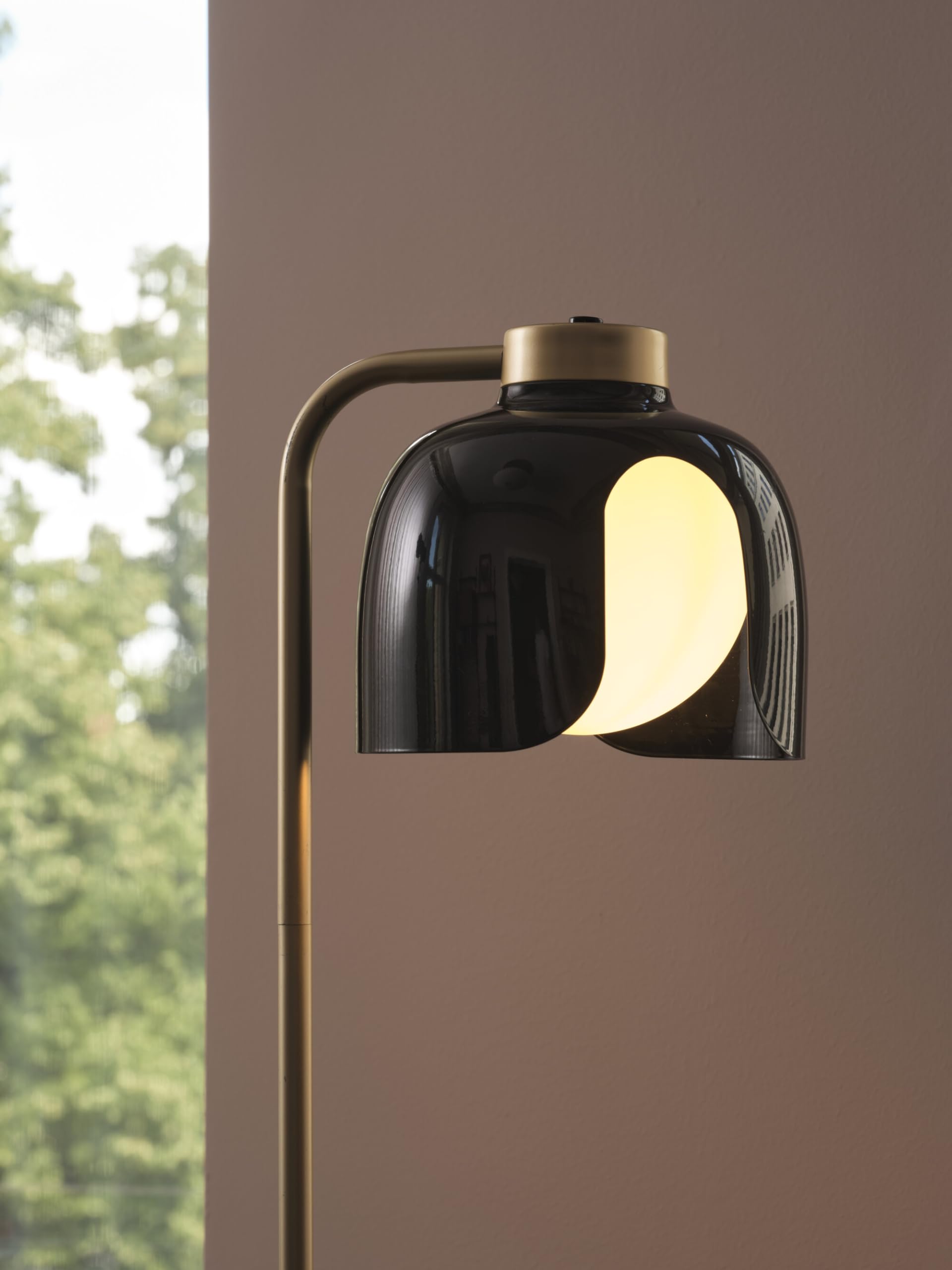 Osram Lampadaire DECOR Corolle, Métal Noir Verre, Version E27, 270mm,