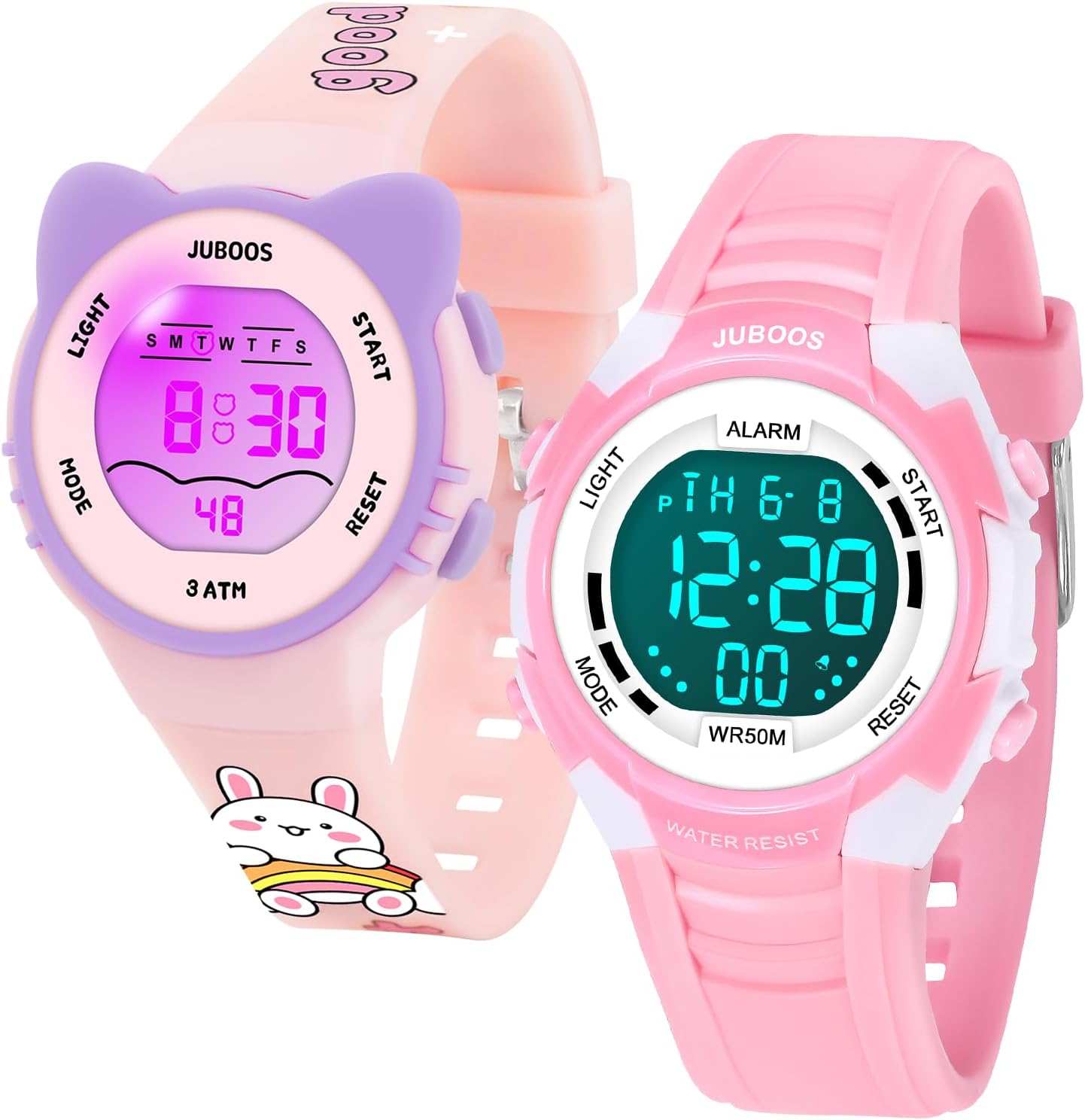 Juboos 2PCS Kids Watch for Boys Girls 5-18, Kids Waterproof Sports Outdoor Wristwatch