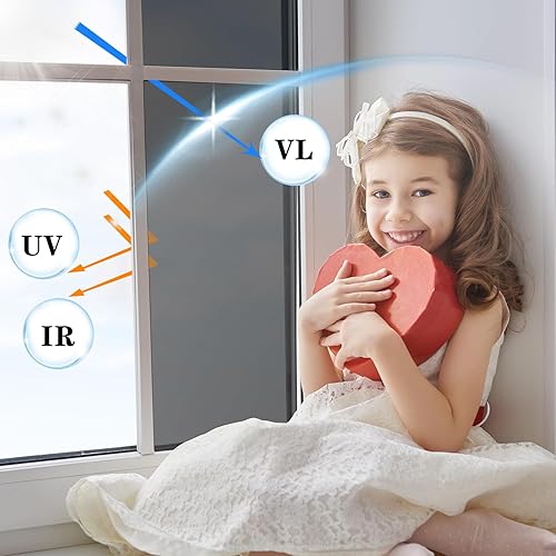 Miniatura 4 de ConCus-T Película adhesiva de copo de nieve para ventana, privacidad floral, película de privacidad para ventana, película de adherencia estática,