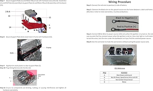 Miniatura 7 de Rugged Kit de dirección asistida eléctrica delantera para Honda Pioneer 700, un sistema de atornillado, se dirige fácilmente y se deshace de la