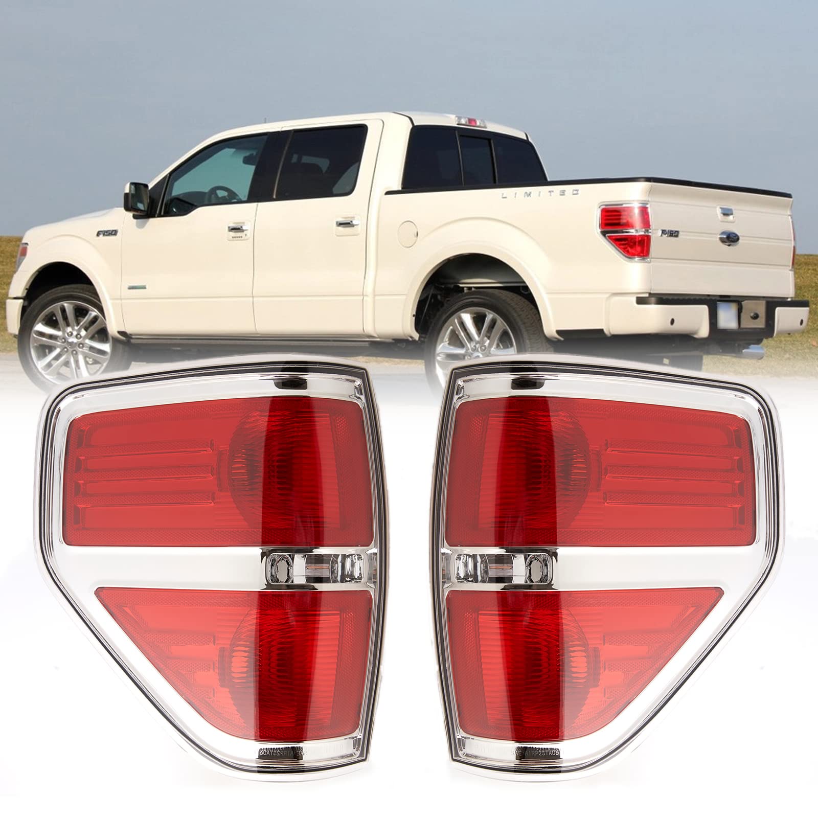 Photo 1 of Tykick Tail Light Assembly For Ford F150 2009 2010 2011 2012 2013 2014 Pickup Truck Tail Lights 