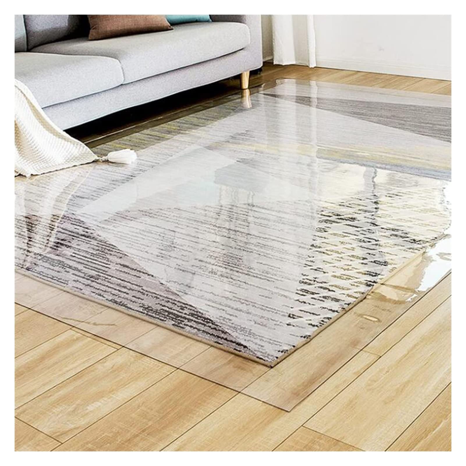 Alfombrilla Transparente para Silla, Alfombrilla Transparente de PVC, 1,5 mm de Grosor, Alfombrilla Protectora de Suelo de Vinilo Transparente/Almohadillas Antideslizantes para Puerta, alfom