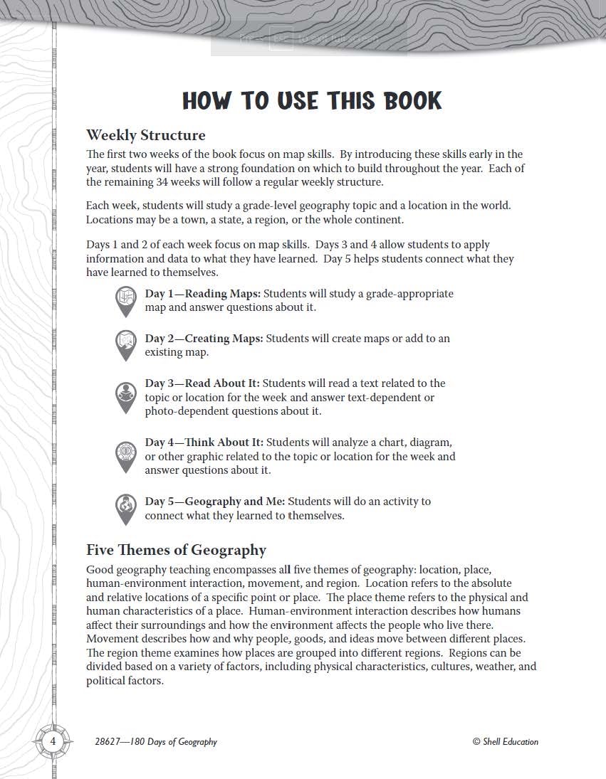 180 Days™: Geography for Sixth Grade: Practice, Assess, Diagnose