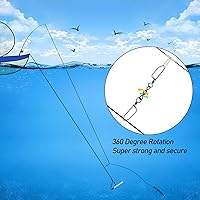 Vista 5 de Dr.Fish Paquete de 20 giros de doble presión, grúa giratoria de alta resistencia, broches de seguridad de acero inoxidable resistente a la oxidación