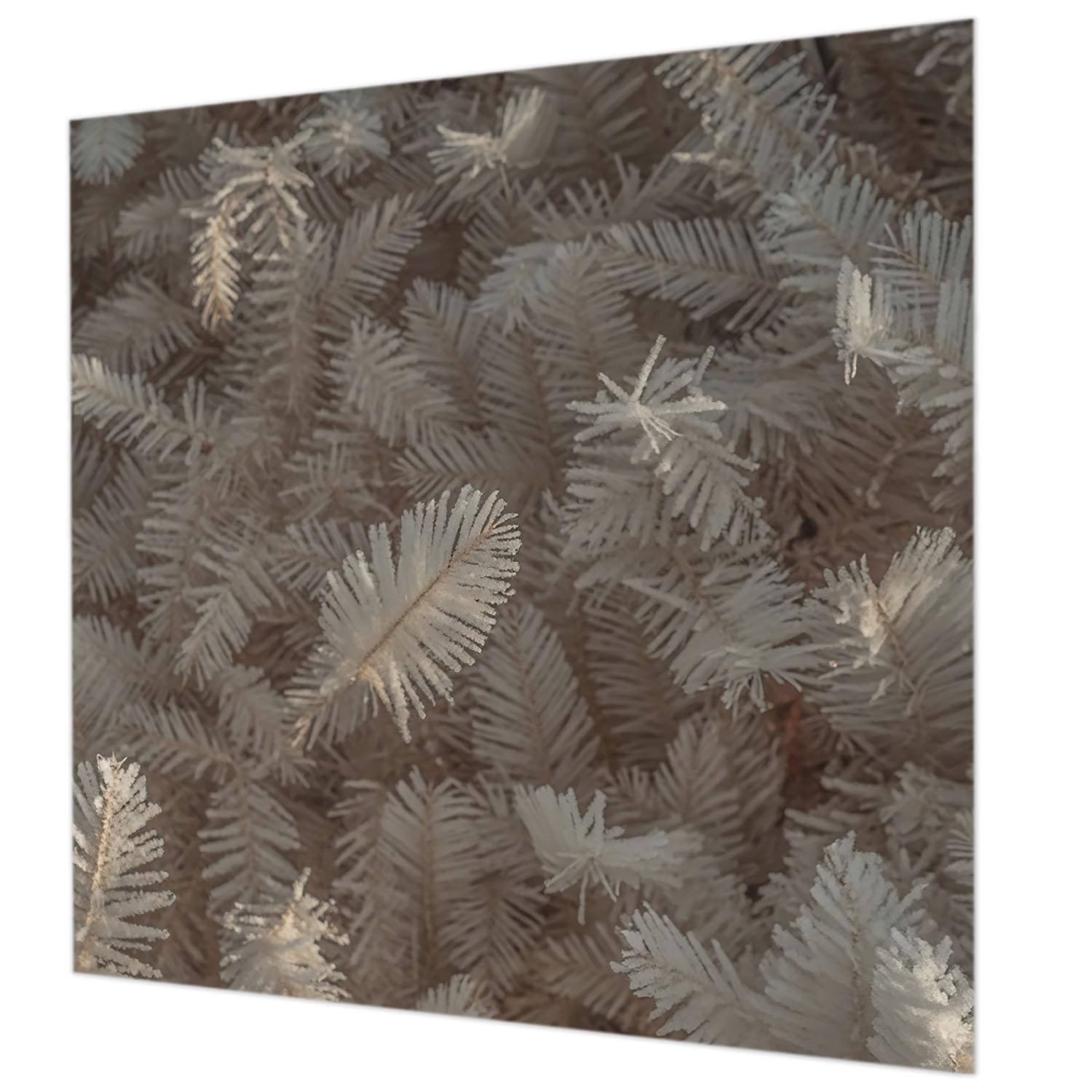Décoration murale intissé 250x250 cm de chambre imprimée brindilles givrées avec colle