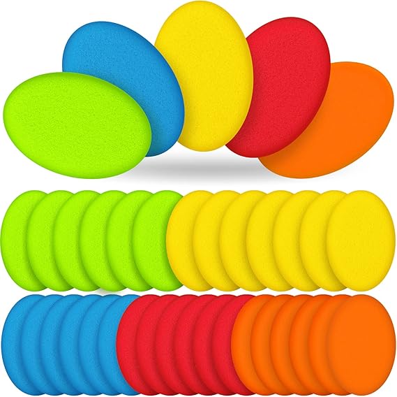 Jexine 30 Pieces Sponges for Pottery Clay Cleanup and Shaping Tools Colorful