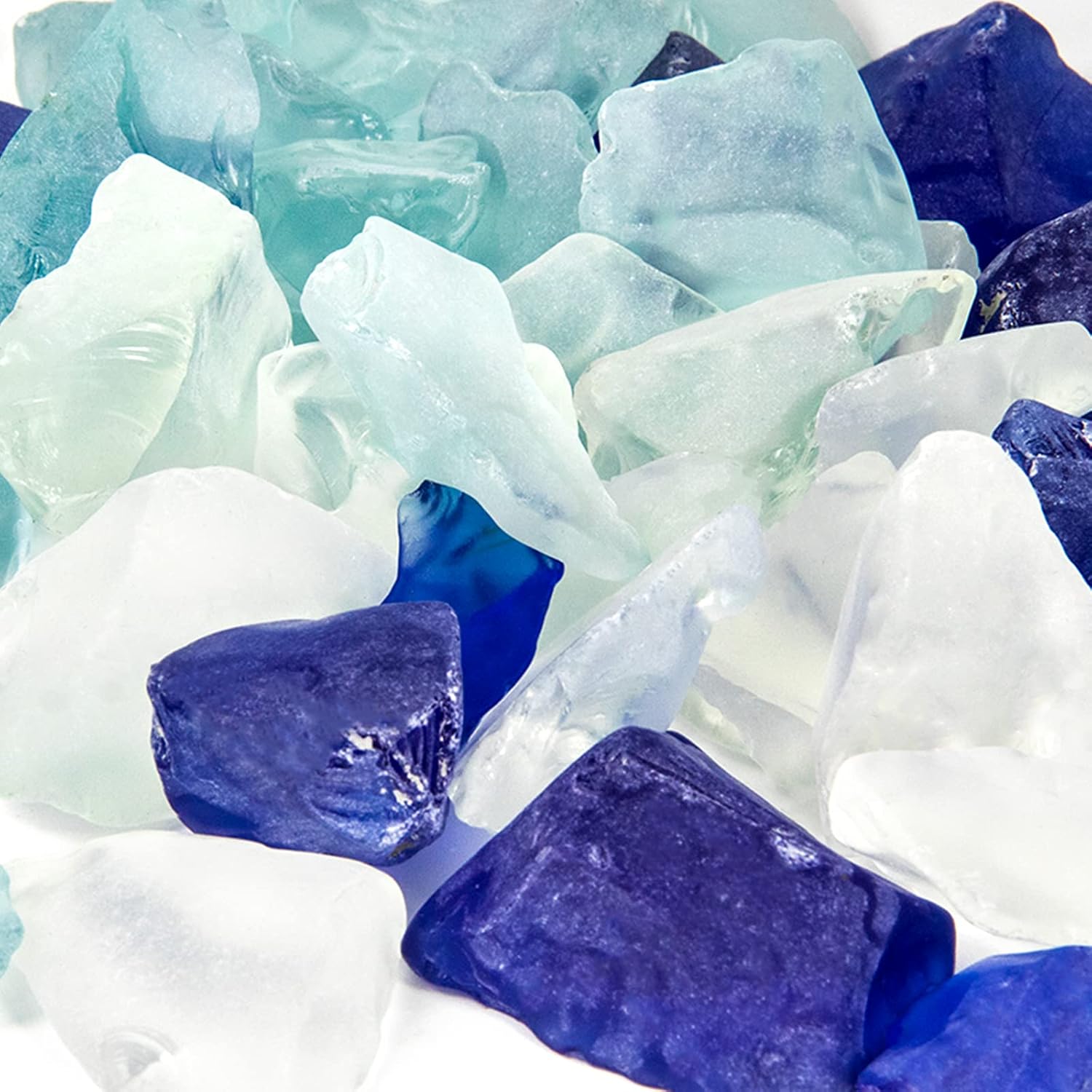 Ausluru 5LB Frosted Sea Glass Vase fillers Crushed Glass