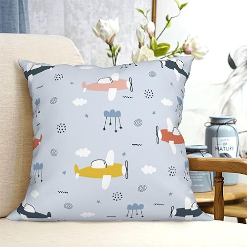 Miniatura 4 de Aimeryup Throw Pillow Covers 16x16 Inch Plane Sky Decorative Pillow Covers Cushion Covers cojines decorativos para sala Pillow Cases Cute Throw