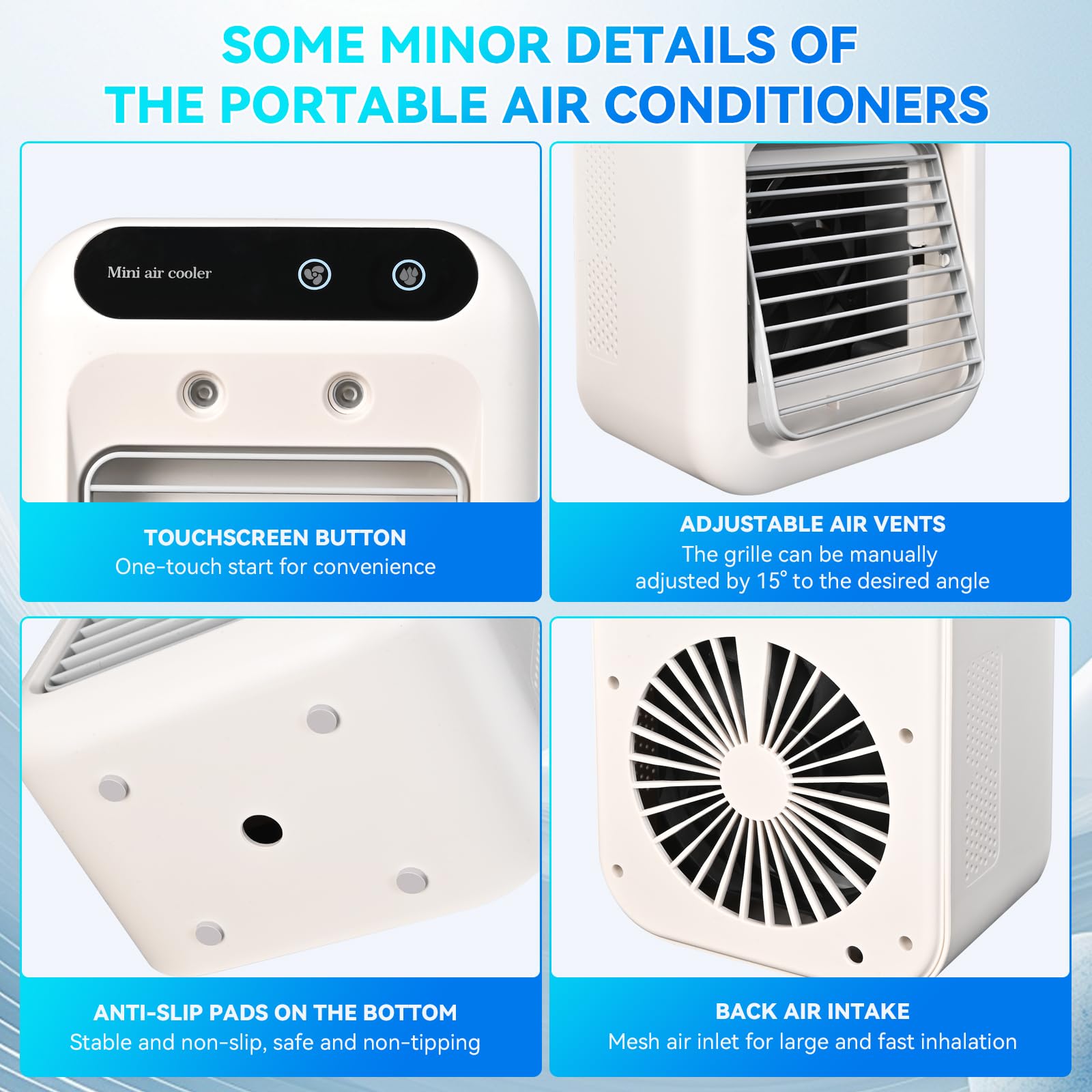 Small Portable Air Conditioner Humidifier Mini Portable Mist Fans