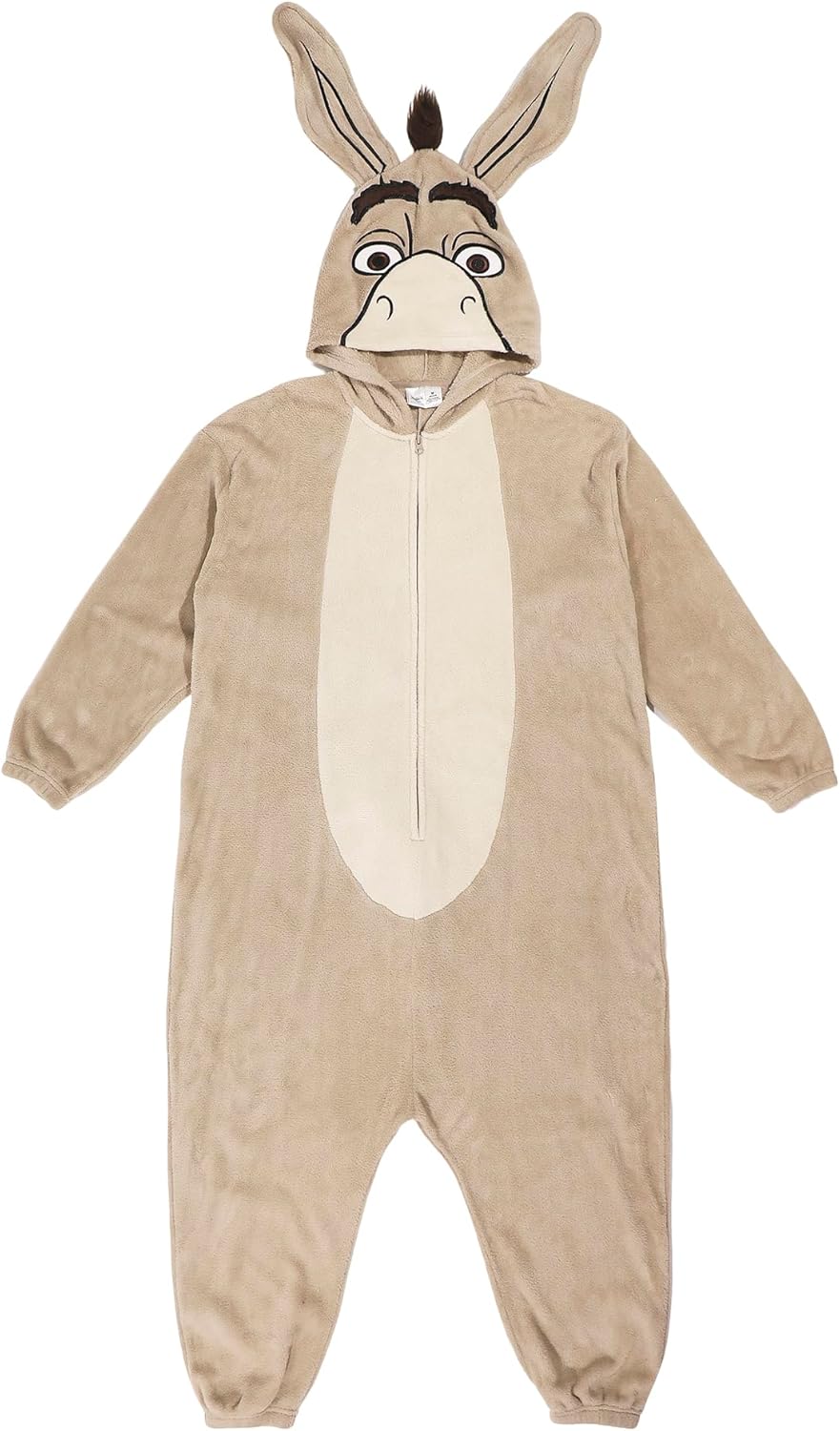 Bioworld Shrek Donkey Adult Long Sleeve Hooded Kigurumi Cosplay Onesie Costume Suit