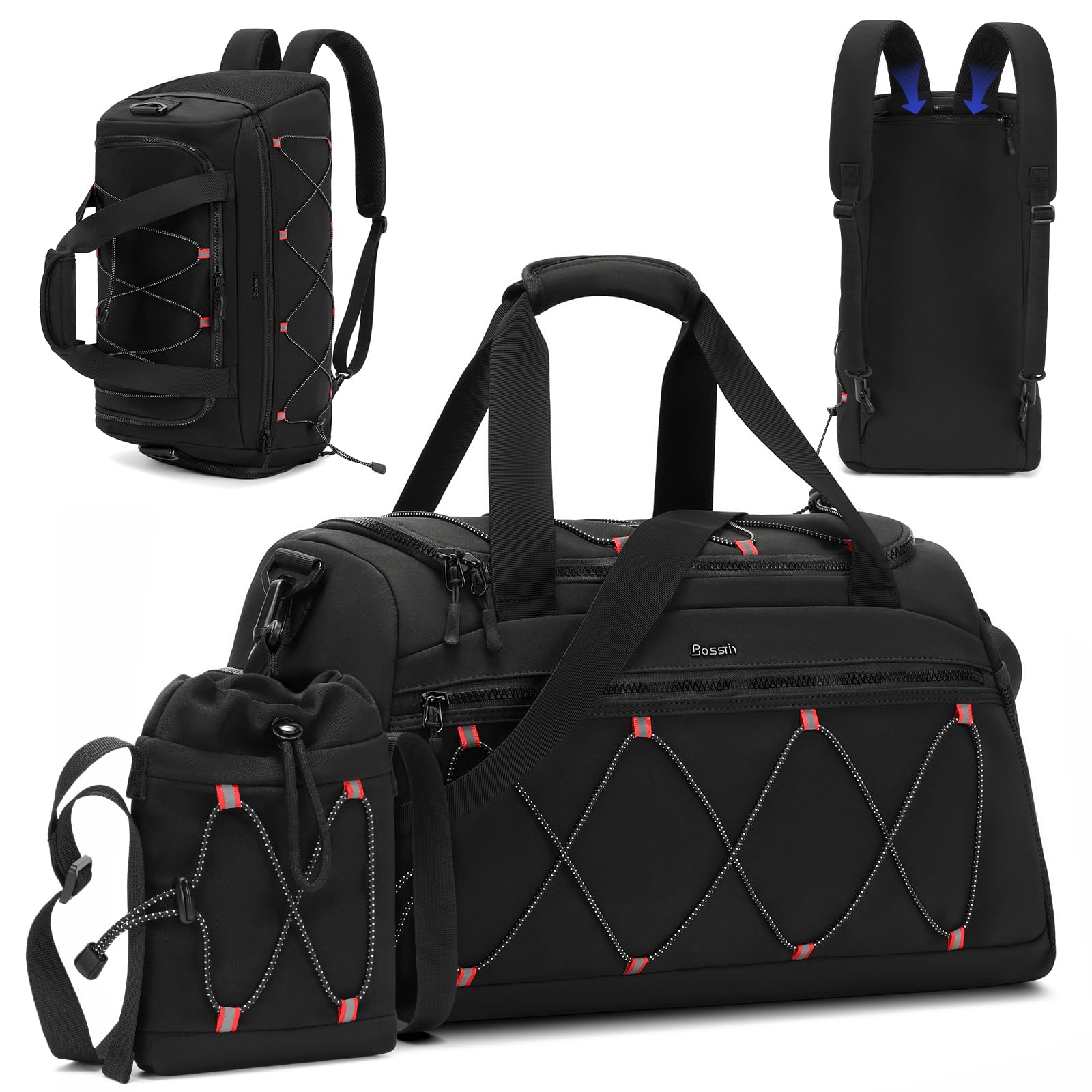 Gym Bag For Men, 40L Travel Duffel Bag For Weekender Overnight