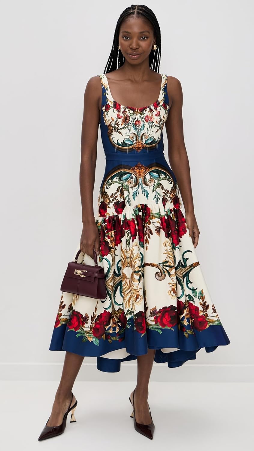 alice + olivia Women's Diana Structured Midi Dress - Image 5