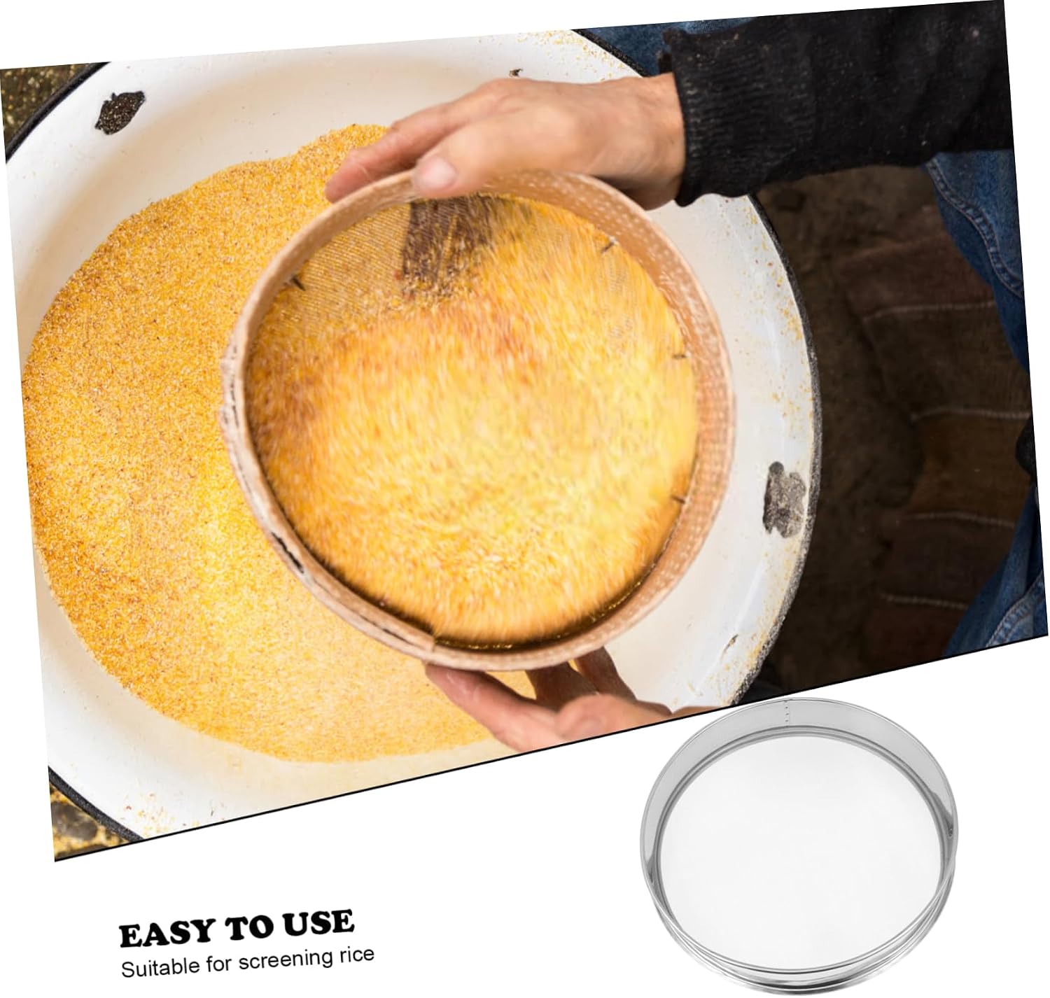 Stainless Steel Handheld Flour Sifter Kitchen Sifting Tool Fine Mesh for Baking Pastries and Desserts Easy to Use and Clean for Home Bakers