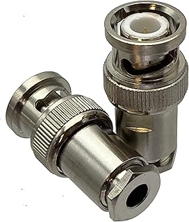 Artemisia Connector BNC Male Plug Clamp RG174 RG316 / RG58 RG142 / RG8X / RG5 RG6 / RG8 LMR400 Cable RF Coaxial Straight & Right Angle (Color : for RG174 RG316)