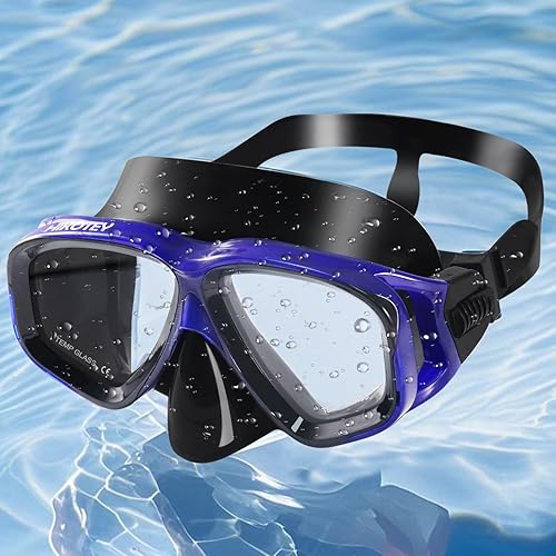 Miniatura 6 de Juego de esnórquel para adultos, juego de máscara de esnórquel de secado completo para adultos, protección antivaho, unisex, vista panorámica HD