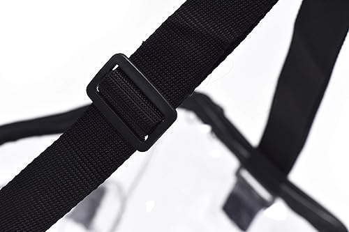 Miniatura 3 de Masirs Bolsa de almuerzo transparente, de plástico PVC duradero, bolsa de almuerzo transparente con correa de hombro ajustable para oficiales