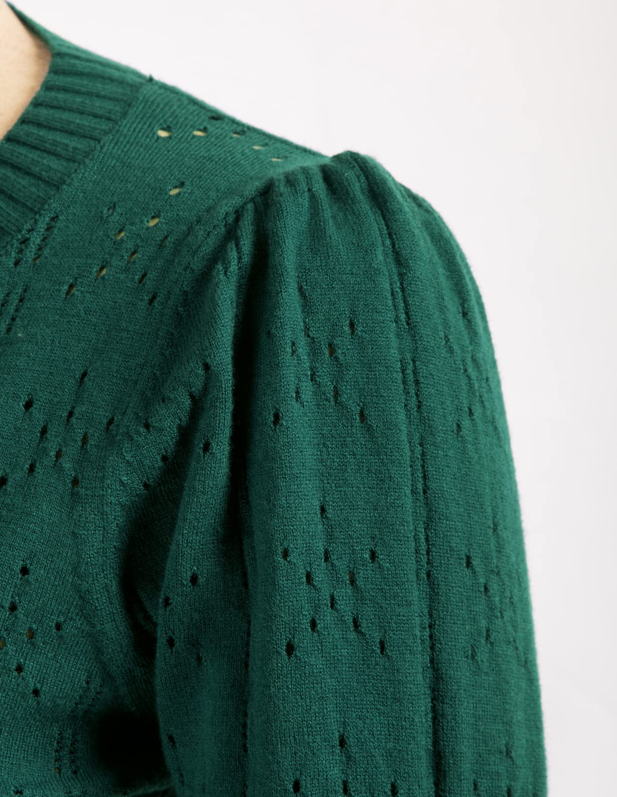 GRACE KARIN Maglia Elegante Donna a Manica Lunga con Scollo a Rotondo Tinta Unita