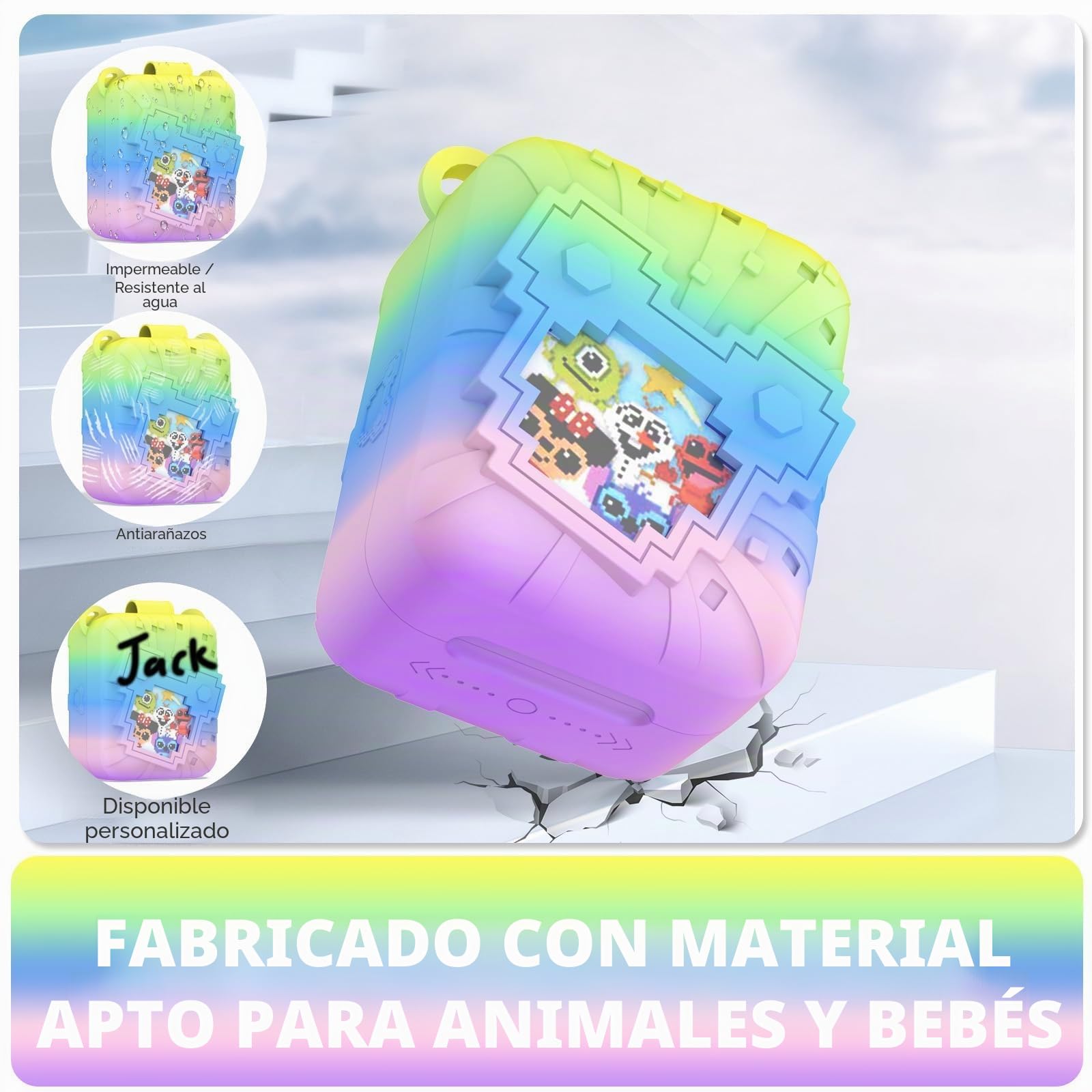 Funda de silicona para Bitzee Disney Interactive Toy anticaídas, correa y durabilidad para tu juguete interactivo Bitzee Disney (colorido)