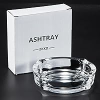 Vista 2 de Cenicero de cristal, ceniceros de cristal para cigarrillos, ceniceros caseros (B)