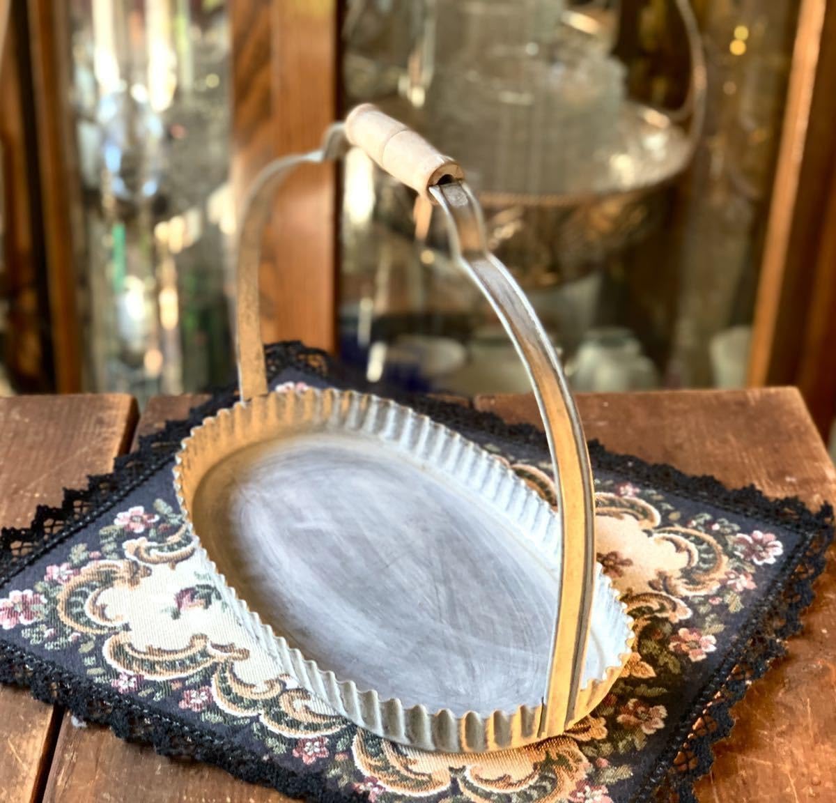 Amazon.co.jp: アンティーク調 トレイ バスケット トレー プレート