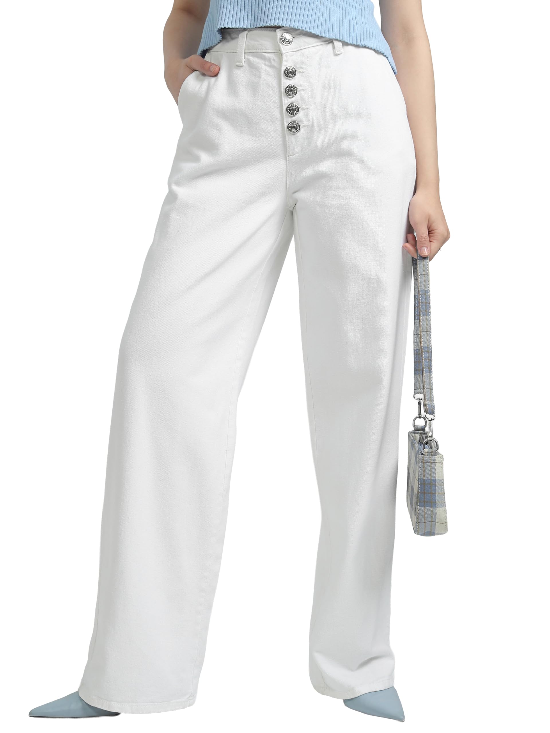 Tokyo Talkies Women Straight Fit Jeans in neutral