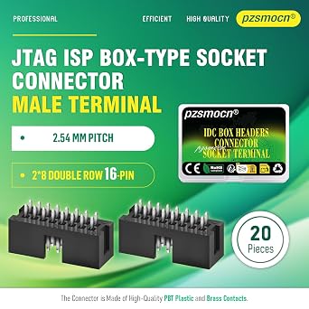 20 Pieces IDC 2 * 8 Double Row 2.54 mm JTAG ISP 16-Pin Straight
