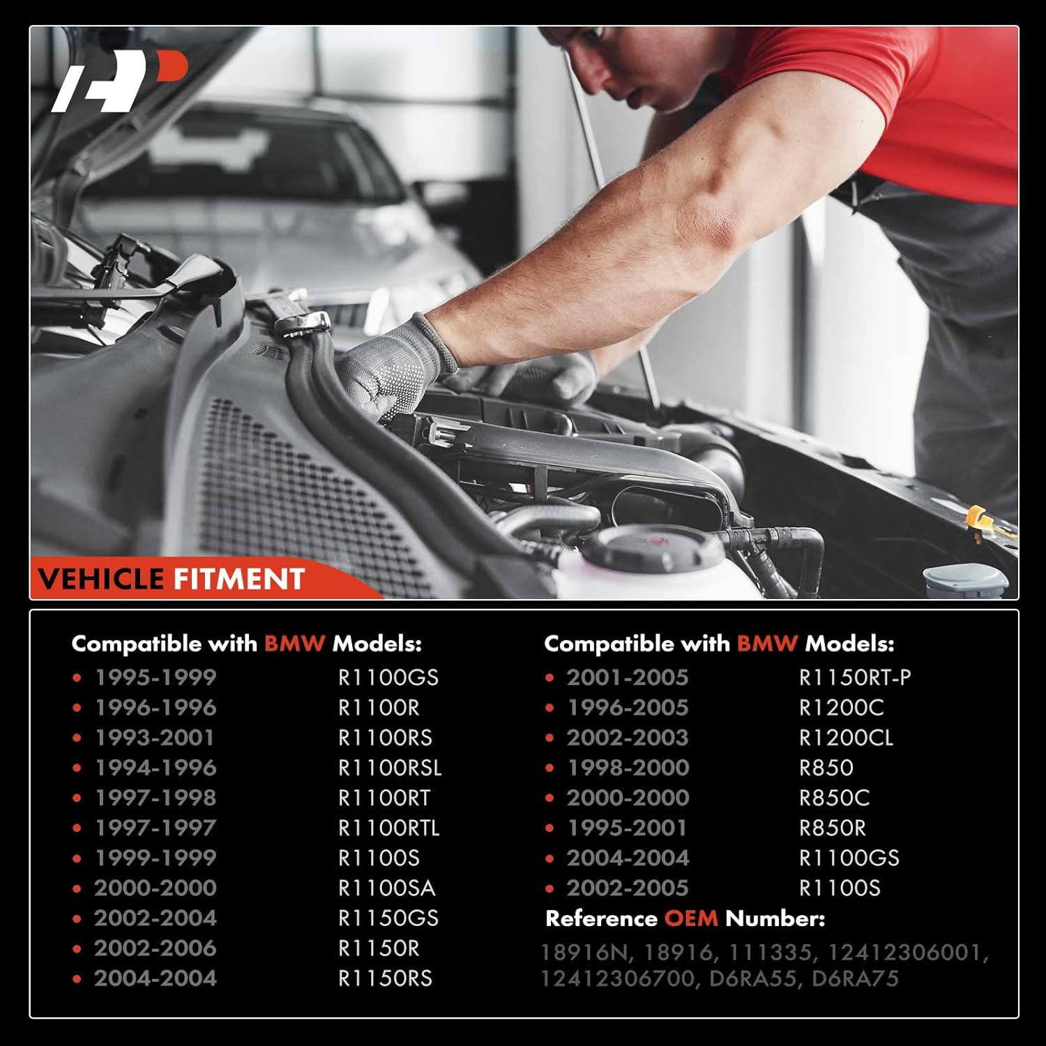 A-Premium Starter Motor Compatible with BMW R1100GS 94-99, R1100S 97-05, R1100RS 92-01, R1100R, R1100RT, R1150GS, R1200C, R850C, R850GS, 12V 1.1KW 9 Teeth Counter Clockwise, Replace# D6RA55, SPR0008