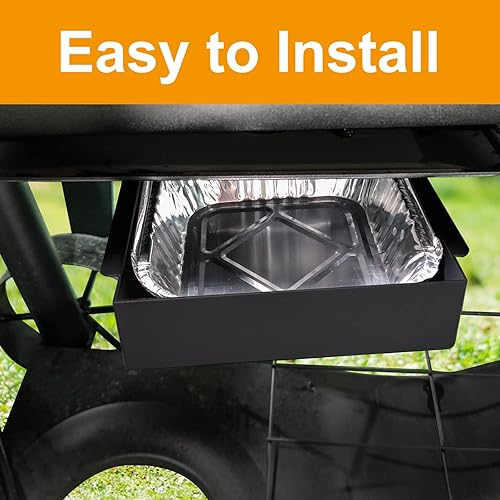 Miniatura 5 de Hisencn Bandeja de goteo para parrilla Chargriller 5050 5650, bandeja de recogida de grasa de acero porcelánico de repuesto con 15 bandejas de goteo