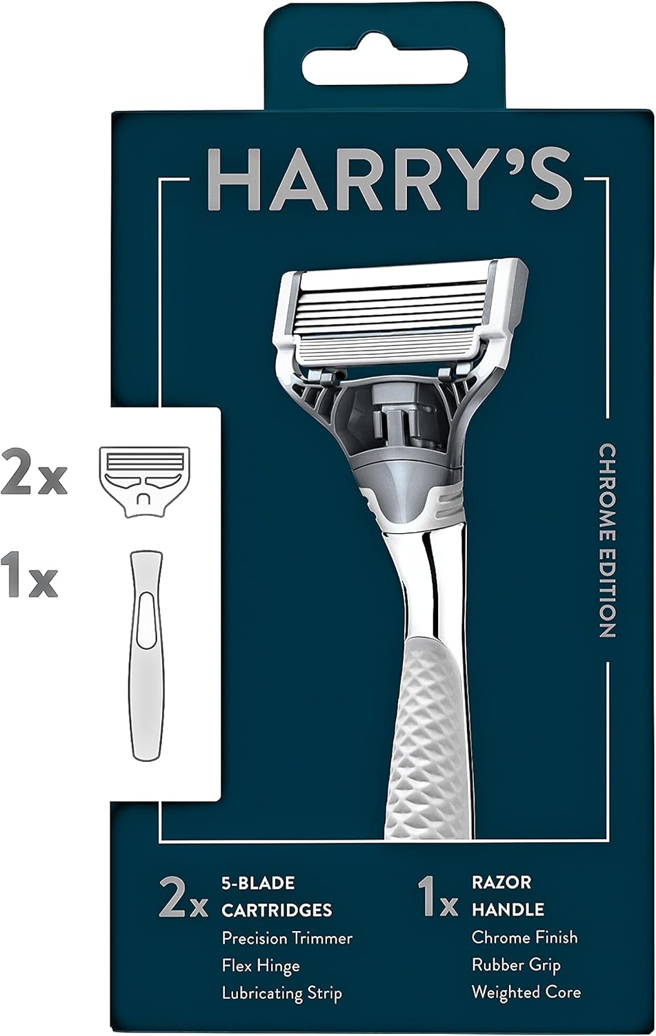 Harry's 5Blade Men's Razor 1 Razor Handle + 2 Razor Blade Refills