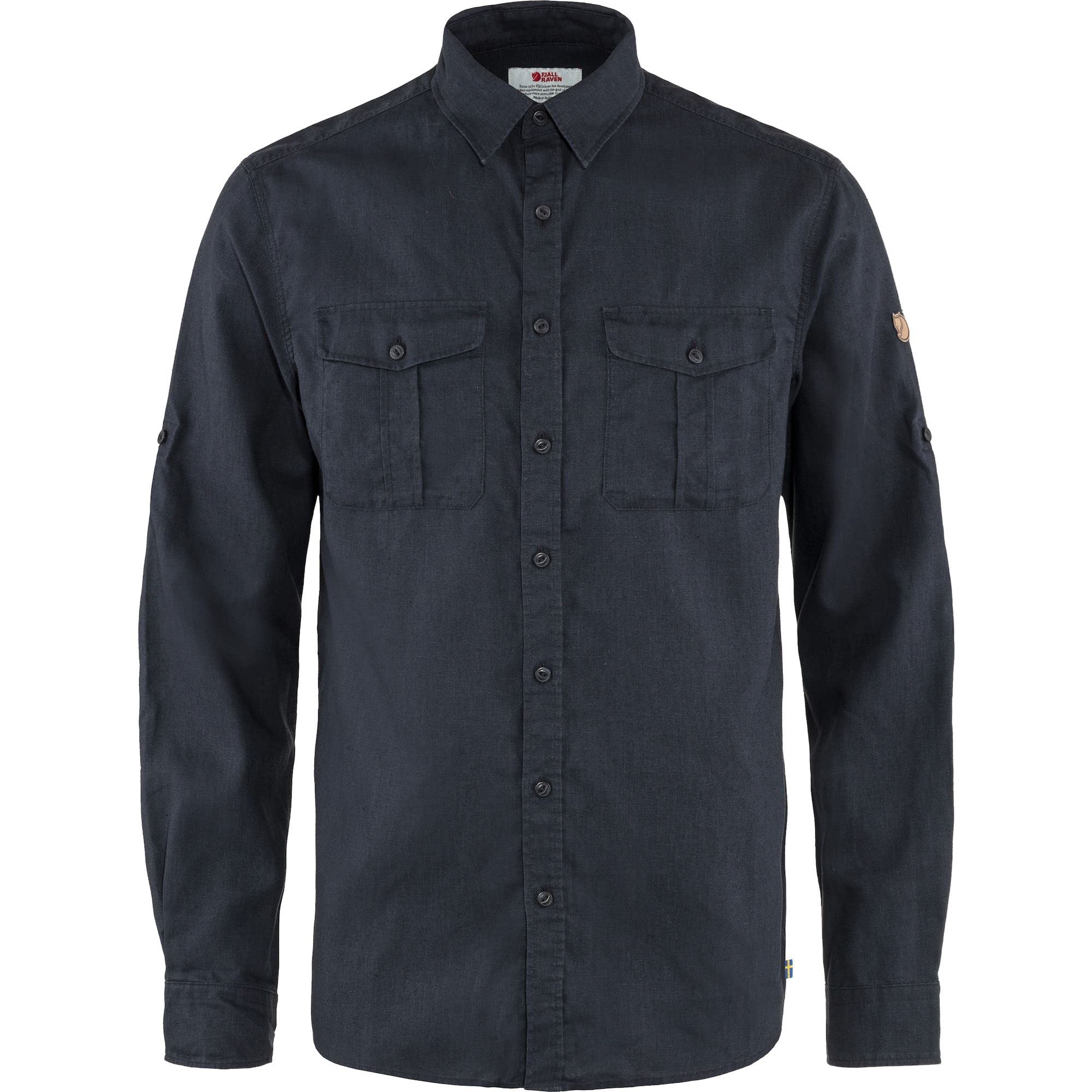Fjallraven 87208-555 Övik Travel Shirt LS M Shirt Men's Dark Navy Size S