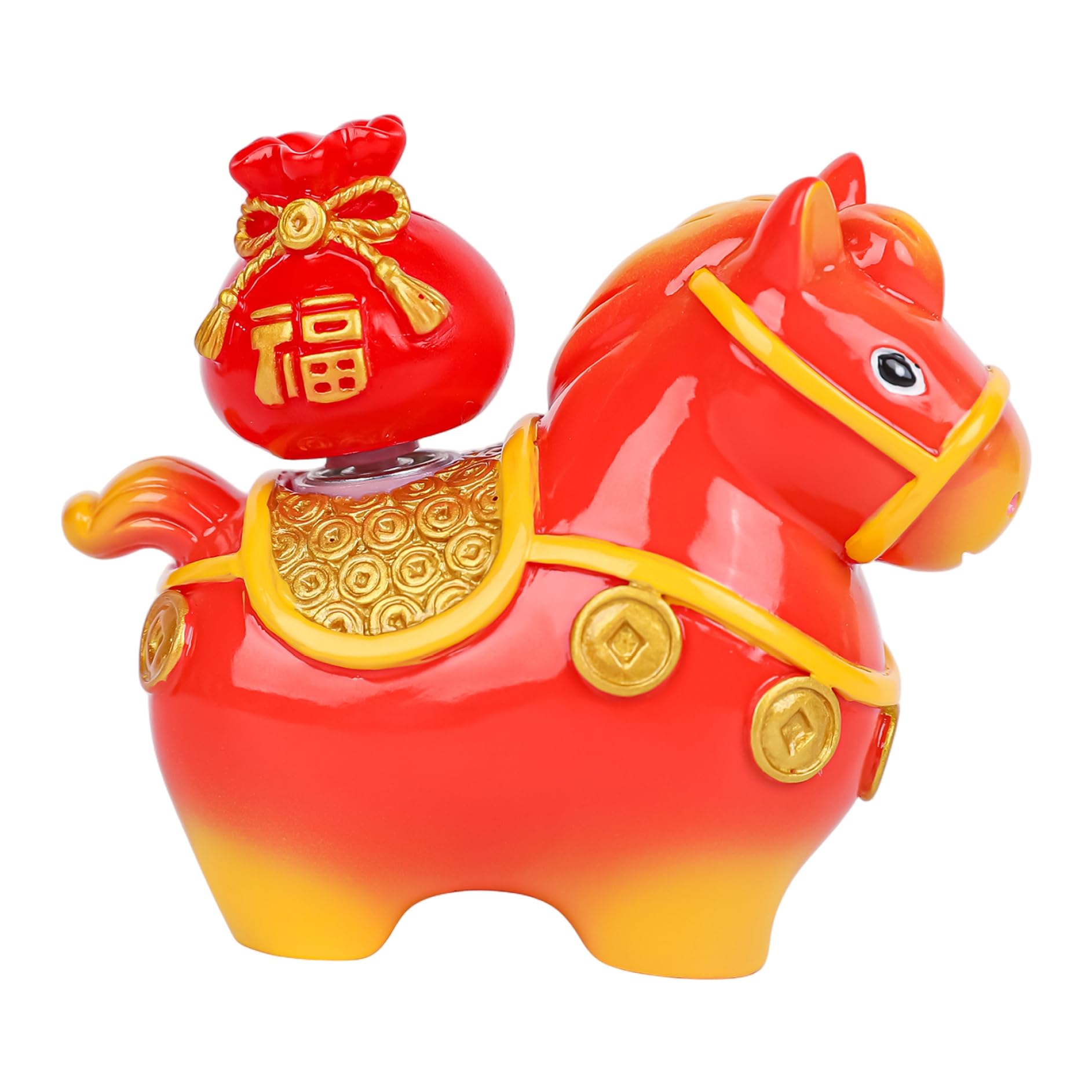 Uanqfegy 2026 Year of the Horse Figurine, Chinese New Year Horse Statue for Car Dashboard & Office Desk Decor, Mascot Ornament