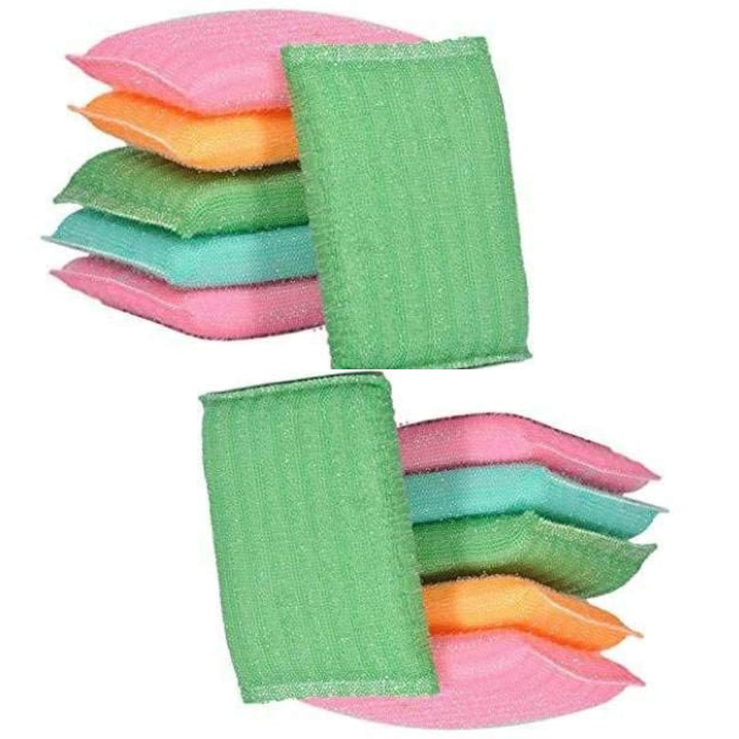 HZ HUZOYA® 10Pcs Multi-Purpose Plastic Sponge Juna Foam for Kitchen Utensil Scrubber Pad,Bartan ka Juna,Scratch Proof Juna for Dish Wash,Bathroom and Toilet Cleaning-image-5