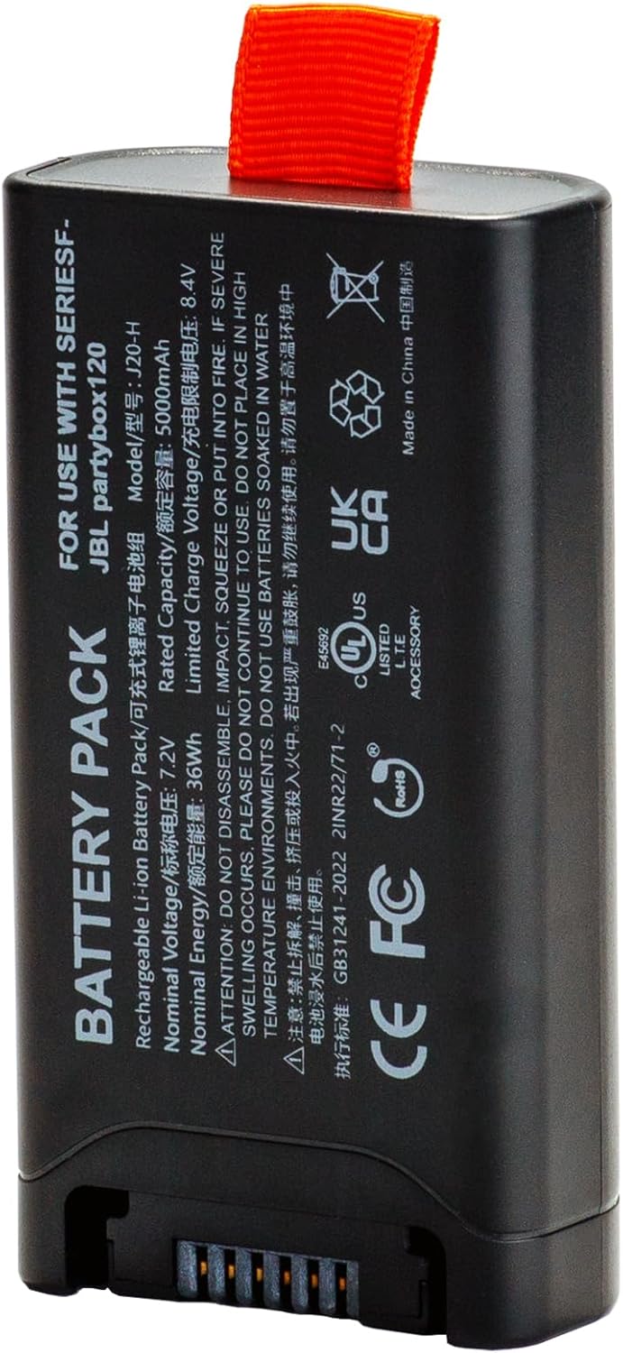 Replacement Battery for JBL Battery 200, Compatible with JBL PartyBox Club 120 Portable Speaker Only Equipped with USB Interface and Data Cable - Image 2
