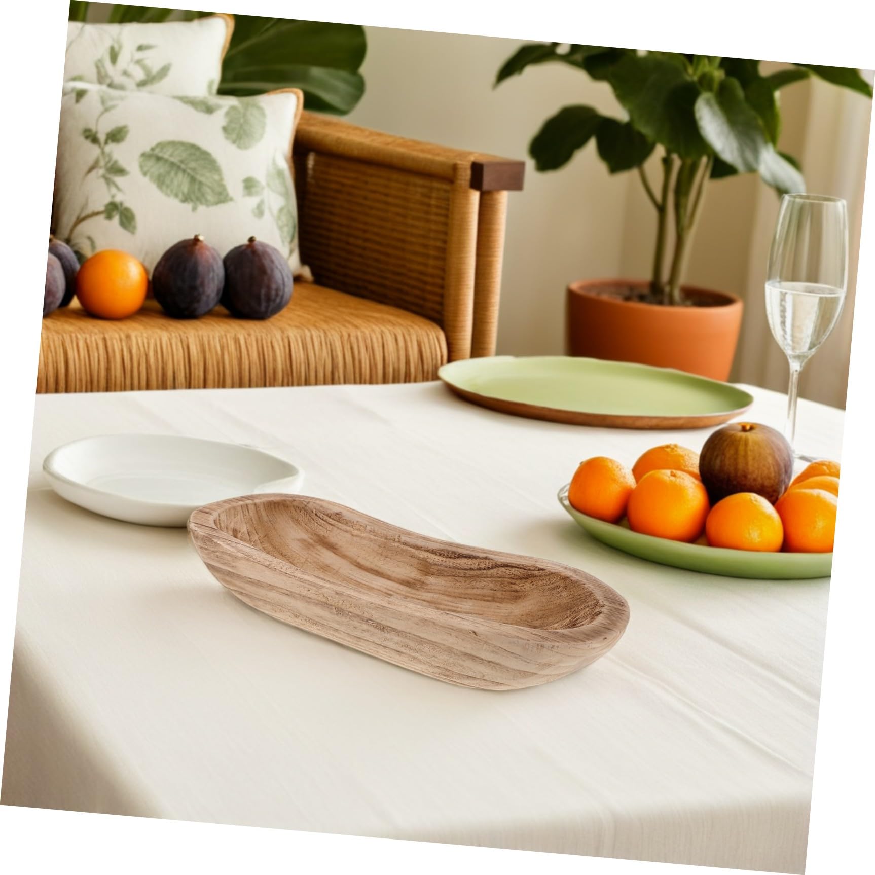 ERINGOGO Bandeja de Madera para Velas Estilo Granja, Decoración Versátil para Hogar y Cocina, para Centro de Mesa