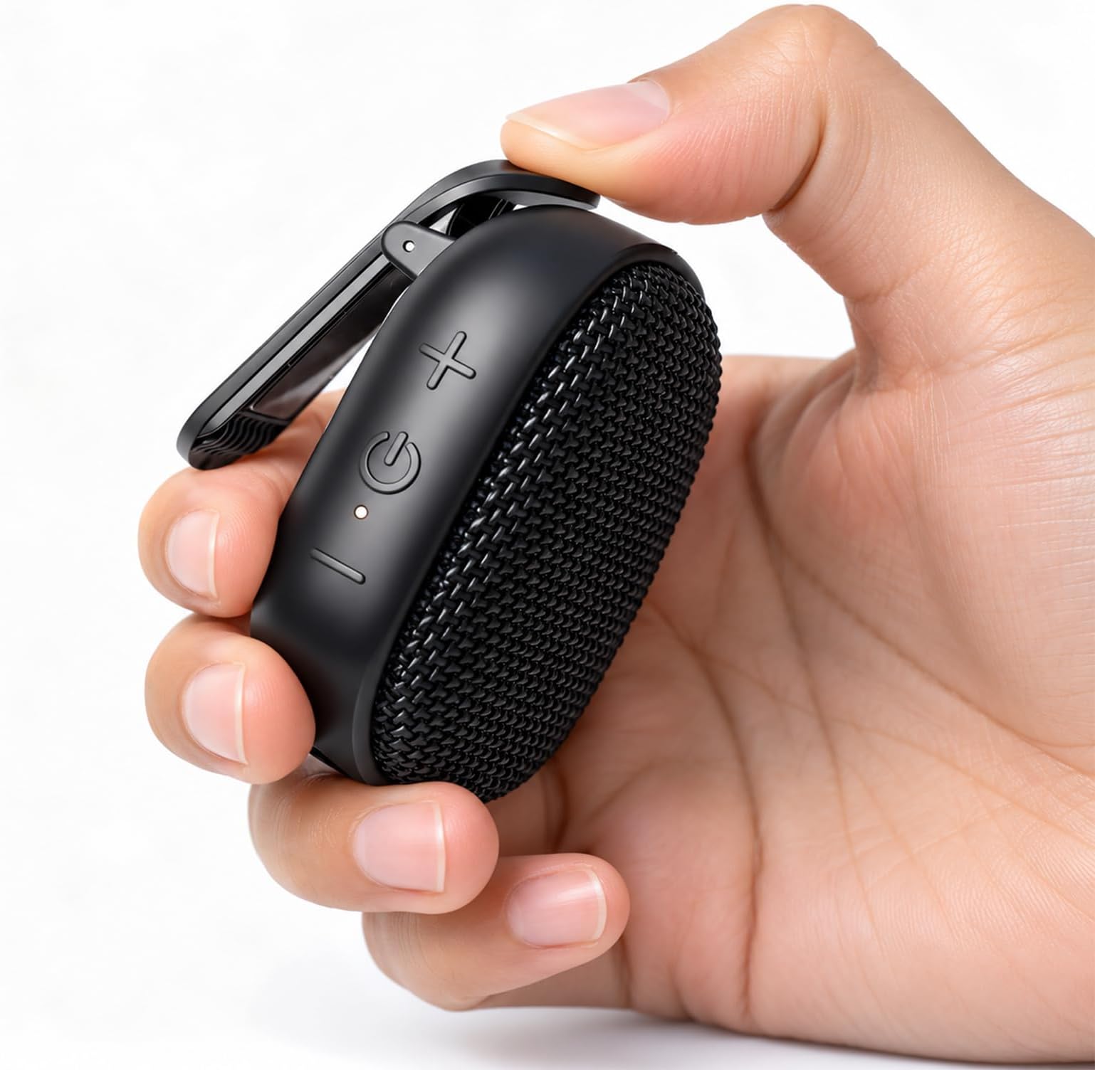 Travel Depot Wearable Bluetooth Speaker with Clip, Mini, SOS Alert, Black