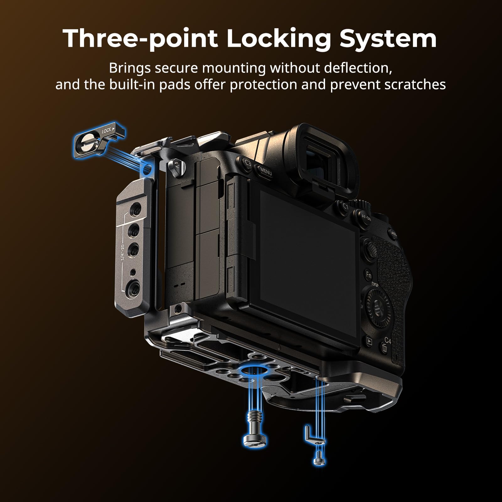 SmallRig Kit avanzato per gabbia rinoceronte A7 V/A7R V/A7 IV per Sony Alpha 7 V/Alpha 7R V/Alpha 7 IV/Alpha 7S III/Alpha 7R IV, con maniglia superiore, maniglia laterale, morsetto cavo per HDMI
