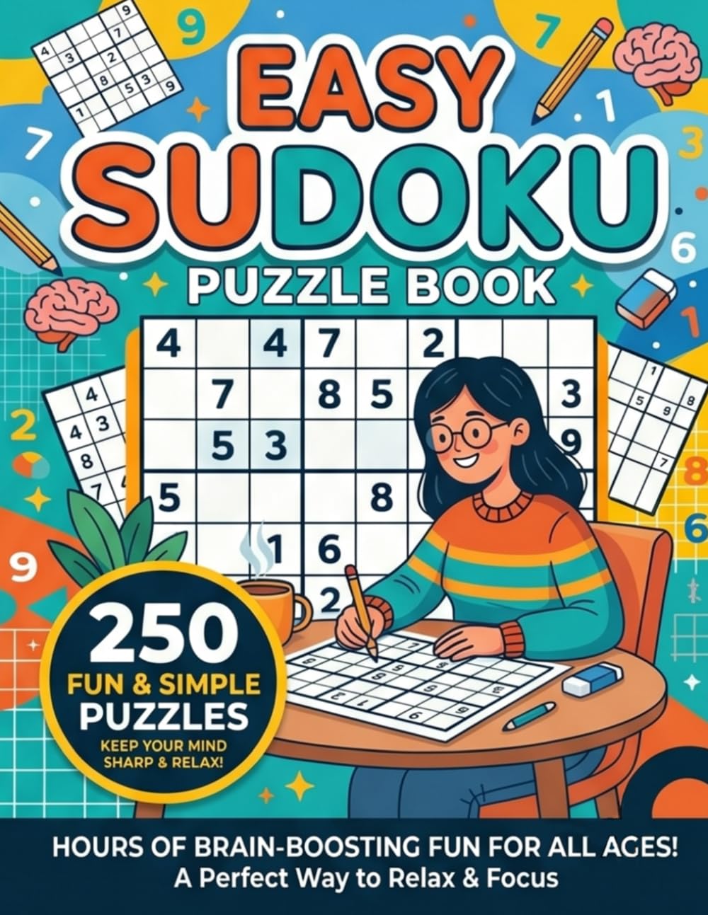 250 Easy Sudoku Puzzles: A Relaxing Logic Puzzle Collection for Beginners and Adults (Relax & Unwind Puzzle books)