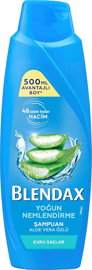 BLENDAX Yoğun Nemlendirme Aloe Vera Özlü Şampuan, 500 ml