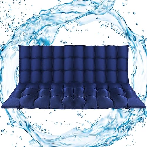 Miniatura 1 de Thyle Cojines de repuesto para columpio de banco de 63 x 19 pulgadas, cojines impermeables para muebles de patio de 2 a 3 plazas, cojín de grosor de