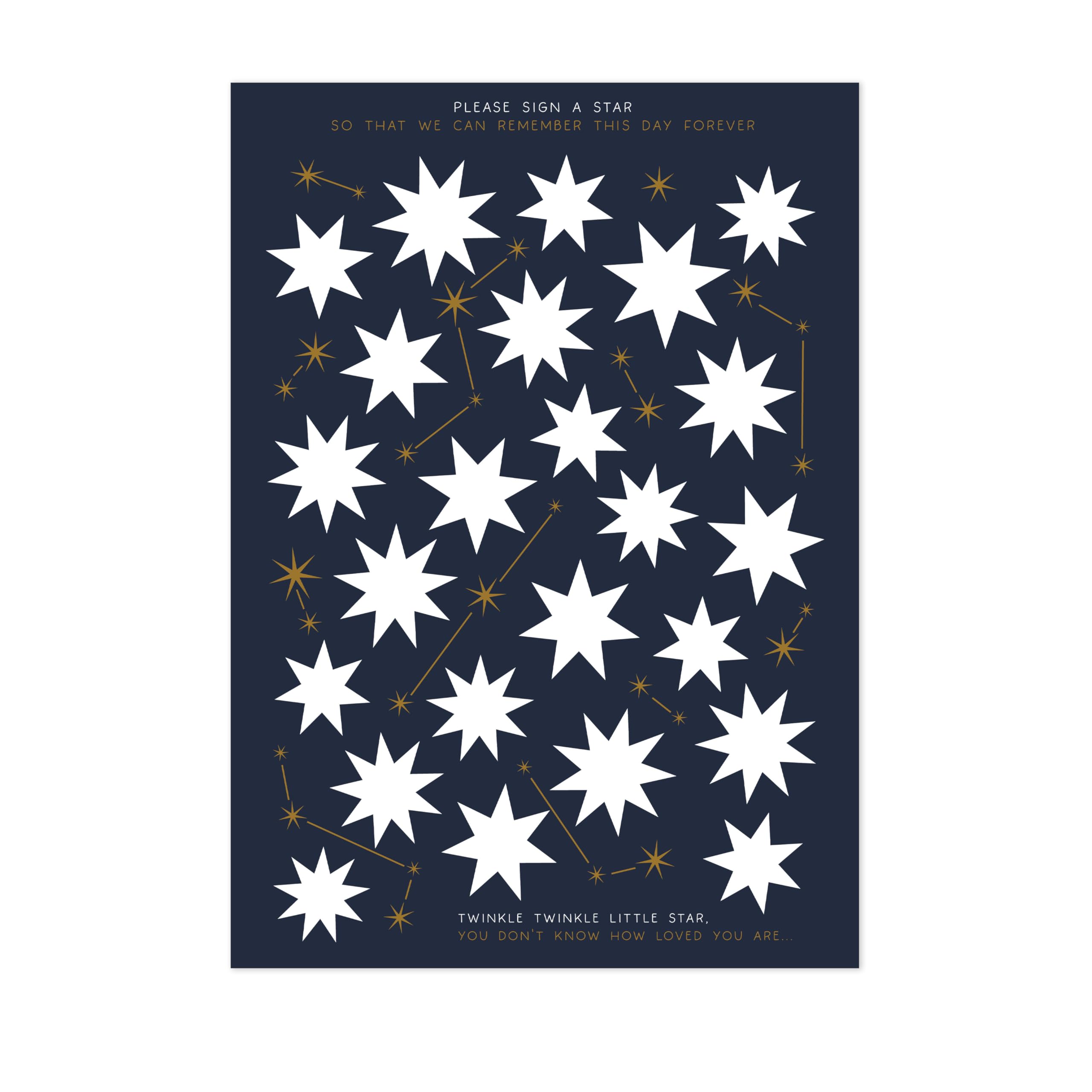 Baby Shower Keepsake guestbook, Baby Shower Gifts, Baby Shower Decorations (Twinkle Little Star A3)