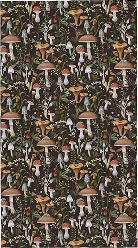 Miniatura 4 de Cafl Mantel rectangular con diseño de hongos otoñales, bayas e insectos, impermeable, sin arrugas, para comedor (60 x 108 pulgadas)