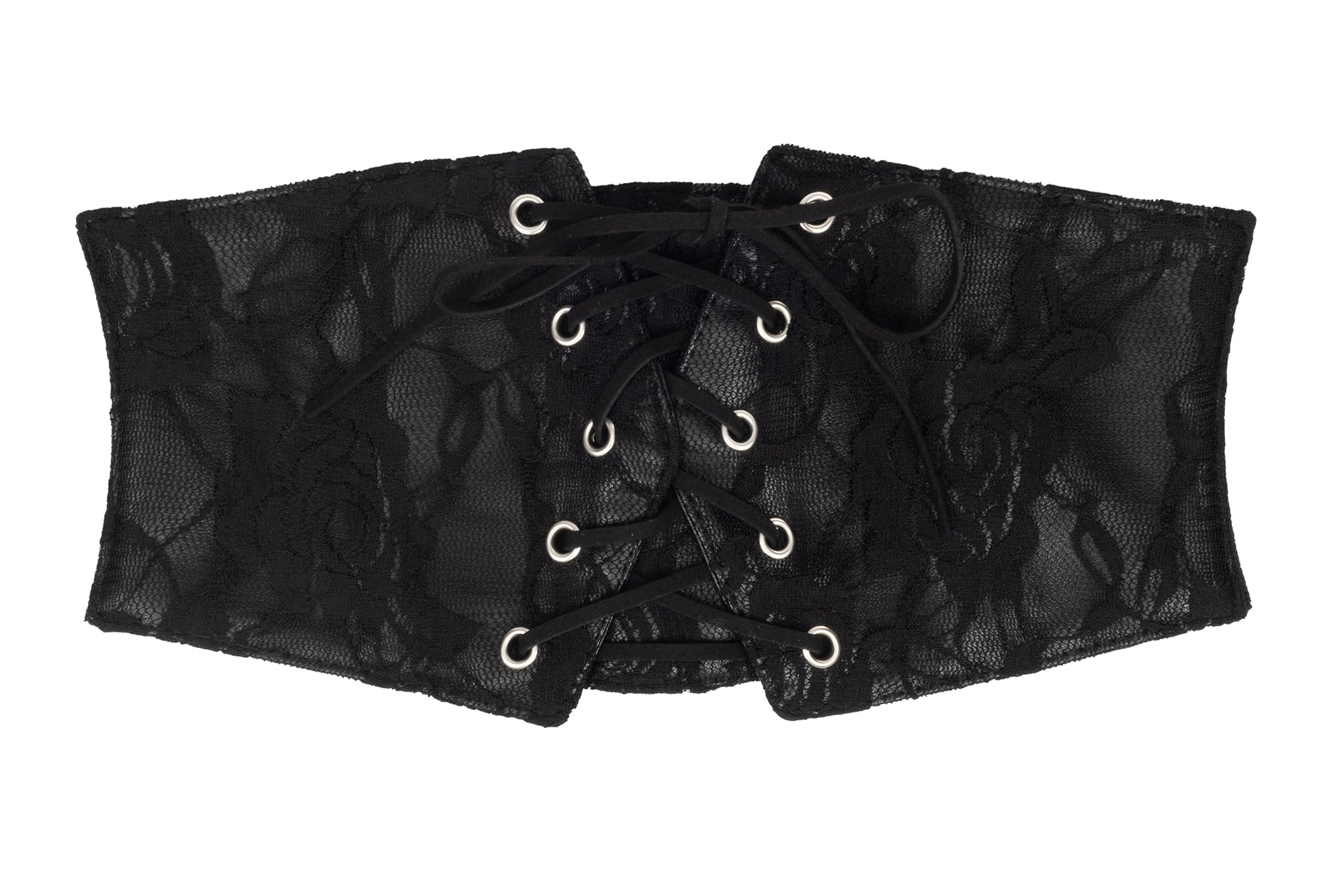 Women Wide Corset Elastic Belt - Lace-up Tied Waspie Corset Belts for Women