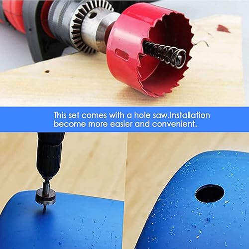 Miniatura 6 de Kit de espita de barril de lluvia con 3 adaptadores roscados macho de manguera de jardín (macho de 34 pulgadas), barril de agua de 34 pulgadas, kit