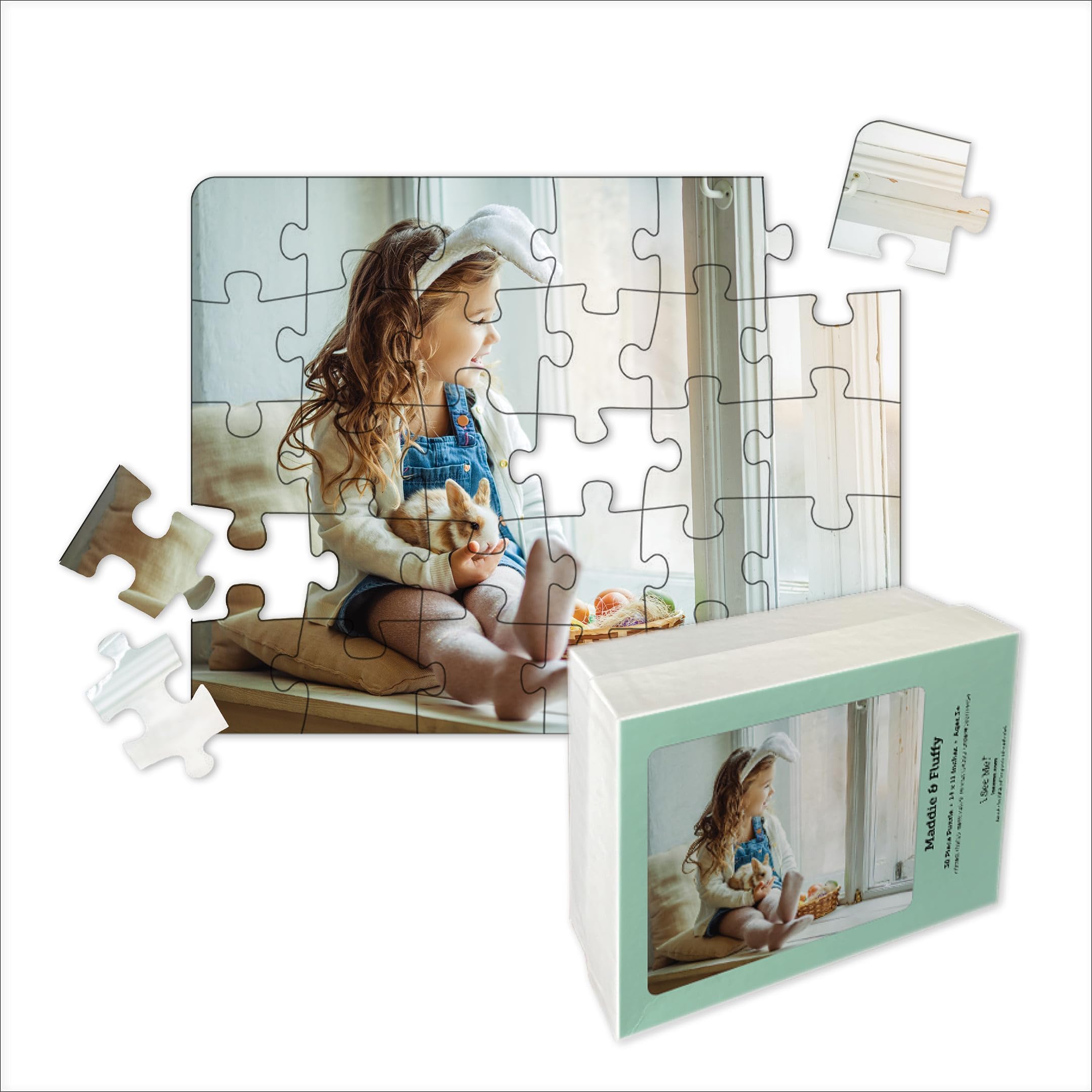 - Photo Personalized Puzzle for Easter | 30 Piece, Custom Jigsaw Puzzle (Horizontal/Landscape) | 14" x 11" | I See Me!