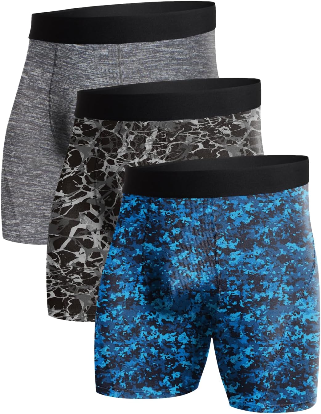 NORTHYARD Men's Athletic Underwear 3 Pack Breathable Activewear Undershorts High-performance Boxer Briefs, 4-way Stretch